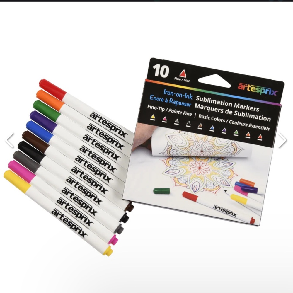 ARTESPRIX Iron-On-Ink Sublimation Markers 10ct NEW $30 - Picture 2 of 9